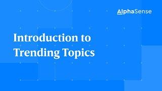 Introduction to Trending Topics