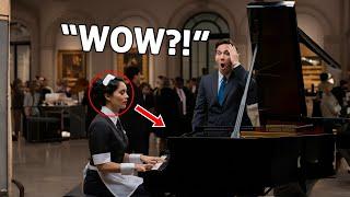 The millionaire invited a waitress and her son to his party for fun. But when she touched the piano.