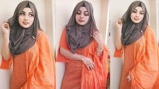 How to wear hijab with salwar kameez by Tania
