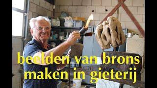 Bronzen beeld, beelden van brons maken in gieterij