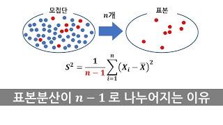 표본분산이 n-1로 나누어지는 이유