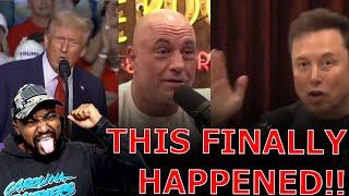 Trump Rally ERUPTS As Trump REACTS To Joe Rogan Endorsing Him On Surprise Podcast With Elon Musk!