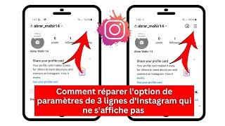 Comment réparer l'option de paramètres de 3 lignes d'Instagram qui ne s'affiche pas