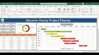 Dynamic Hourly Project Planner (Gantt Chart)