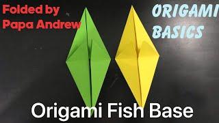 Papa Andrew membuat Origami Fish Base | How to make an Origami Fish Base  #45   #OrigamiBasics