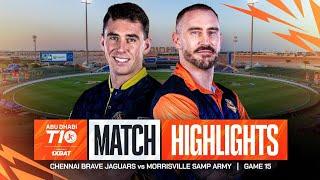 Abu Dhabi T10 2024 I Match 15 Highlights_ Chennai Brave Jaguars vs Morrisville Samp Army _ Season 8