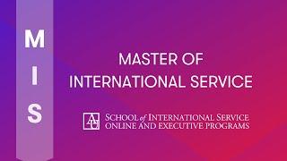 Master of International Service (online track) at American University