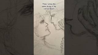 A painting of Tenima and Gabrie who are… well… not quite happy to see each other 🫥 #art #fypシ゚viral