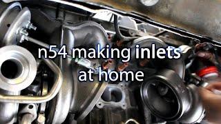 335i upgrading turbos + making inlets at home