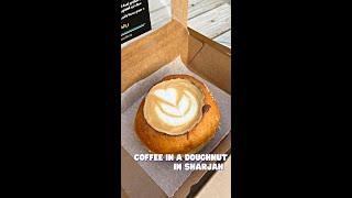 Twins Café In Sharjah Serves Coffee In A Doughnut | Curly Tales UAE #shorts