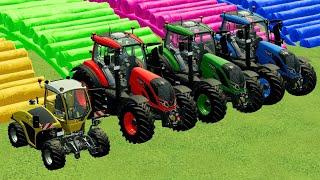 TRANSPORTING JOHN DEERE COLORED TRACTORS!! - FS22, FARMING SIMULATOR 22, fs 22, fs22, FARM GAME