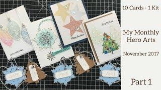 10 Cards - 1 Kit | Hero Arts Monthly Card Kit | November 2017 | Part 1