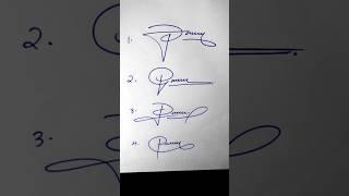 P letter Signature Ideas  #signature #calligrahy #namestyle #art #artist #shorts #ideas