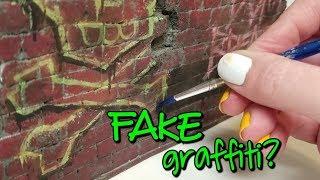 Making FAKE GRAFFITI in Miniature for my Abandoned Coffee Shop Dollhouse