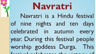 Navratri essay in English by Smile Please World