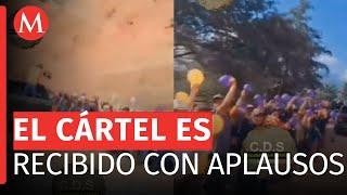 Pobladores de Chiapas celebran la llegada de caravana del cártel de Sinaloa