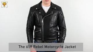 Goldtop 619 Rebel Leather Motorcycle Jacket - Black