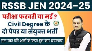 RSMSSB JEN भर्ती से जुडी बड़ी अपडेट  | 28 से आवेदन शुरू | RSSB JEN New Vacancy 2024 | JEn Exam Date