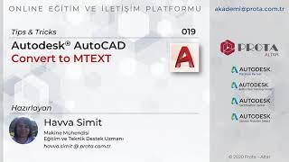 AutoCAD Tips & Tricks - Convert to MTEXT