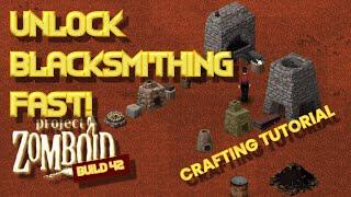 Project Zomboid B42: How to Unlock Blacksmithing FAST | Masonry, Pottery & Leatherworking Guide