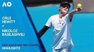 Cruz Hewitt v Nikoloz Basilashvili Highlights | Australian Open 2025 Qualifying First Round