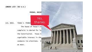 Why did the Supreme Court reject the Texas v Pennsylvania lawsuit for lack of standing?