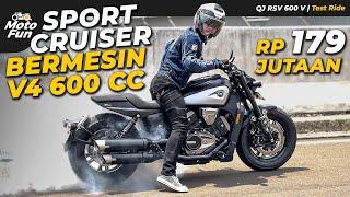 LAWAN BERAT HONDA REBEL! TEST RIDE QJ MOTOR SRV 600 V | MotoFun Indonesia