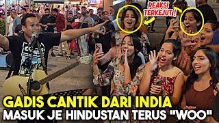 Terkejut gadis cantik dari India persis pelakon Hindustan bila Sentuhan tiba² main lagu Hindi