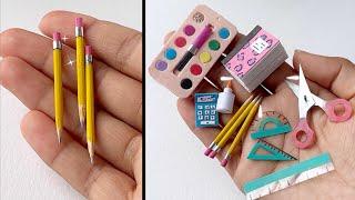 7 DIY Miniature School Supplies | Easy Paper Crafts when you’re bored | Creative Craft Ideas
