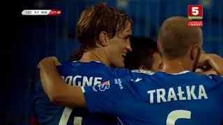 Christian Gytkjaer GOAL. Lech Poznan 3-1 Shakhter Soligorsk | 02/08/2018 | Europa League 2nd QR