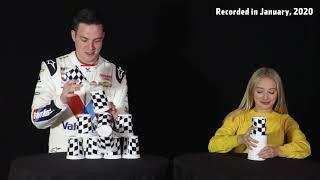 Cup Stacking Challenge with NASCAR Drivers : NASCAR Acceleration Nation