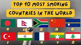 Top 10 Most Smoking Countries in The World #info lifestyle #smoking #topsmokingcountries #2023