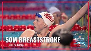 Lilly King Pulls Out Close Win in 50M Breaststroke | 2023 Phillips 66 National Championships