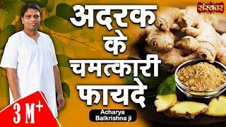 अदरक के चमत्कारी औषधीय गुण | Adrak Ke Fayde | Acharya Balkrishna Ayurveda In Hindi | Sanskar TV