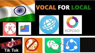 Chinese Apps Alternative | Indian Alternative for Chinese Apps | Vocal For Local 