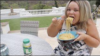 buttered noodles on the veranda