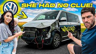 I BOUGHT MY WIFE A CRASHED DAMAGED VW T6 CARAVELLE!!