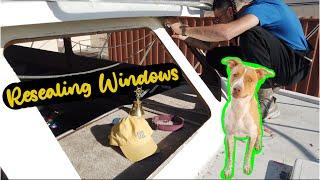 Trying to Beat The Rain | Resealing Old Leaking Boat Windows | Restoring A 47 Year Old Yacht - S2:E2