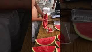 Satisfying ASMR Watermelon Cutting Skills  #shorts #streetfood