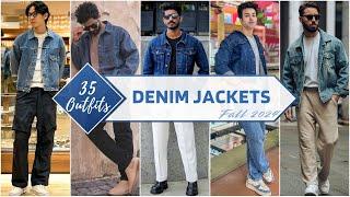 35 Ways to Style Denim Jackets In Fall 2024 | Men's Fashion