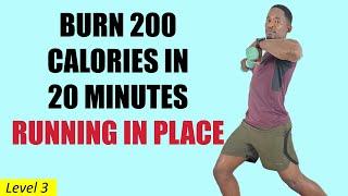 Burn 200 Calories in 20 Minutes Running In Place with Dumbbells