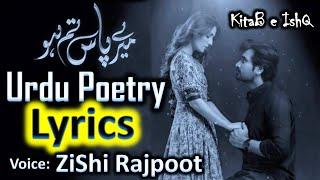 Mere Paas Tum Ho | Urdu Poetry | Lyrics | Voice: ZiShi Rajpoot