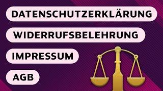 Rechtstexte kostenlosen erstellen lassen Impressum, AGB, Datenschutzerklärung, Widerrufsbelehrung