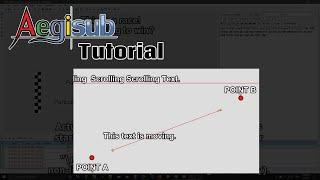 Aegisub Tutorial: Simple Text Animation (Moving and Scrolling) [ENGLISH]