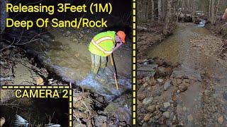 Unclogging Culvert Blocked With Many Tons Of Sand And Rock And Blasting out The Other Side.