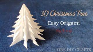 3D Christmas Tree Tutorial - Easy Origami - DIY