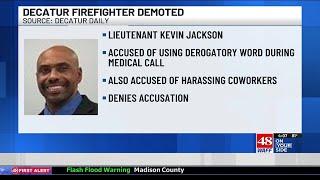 Decatur firefighter demoted after alleged incident