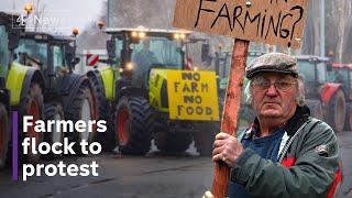 Farmers protest Welsh government in their thousands