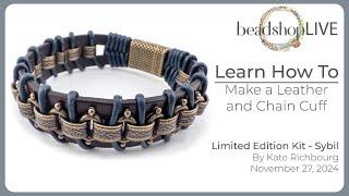 Beadhshop LIVE: Leather and Chain Bracelet!