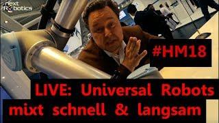 Universal Robots mischt schnelle und kollaborative Bereiche - Hannover Messe 2018 LIVE